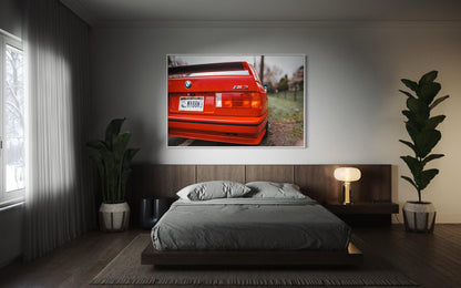 BMW E30 M3 Poster Print - 1988 Iconic German Performance Wall Art - Motorsport Fine Art by Gil Stunner - Car Enthusiast Decor - 1 of 2