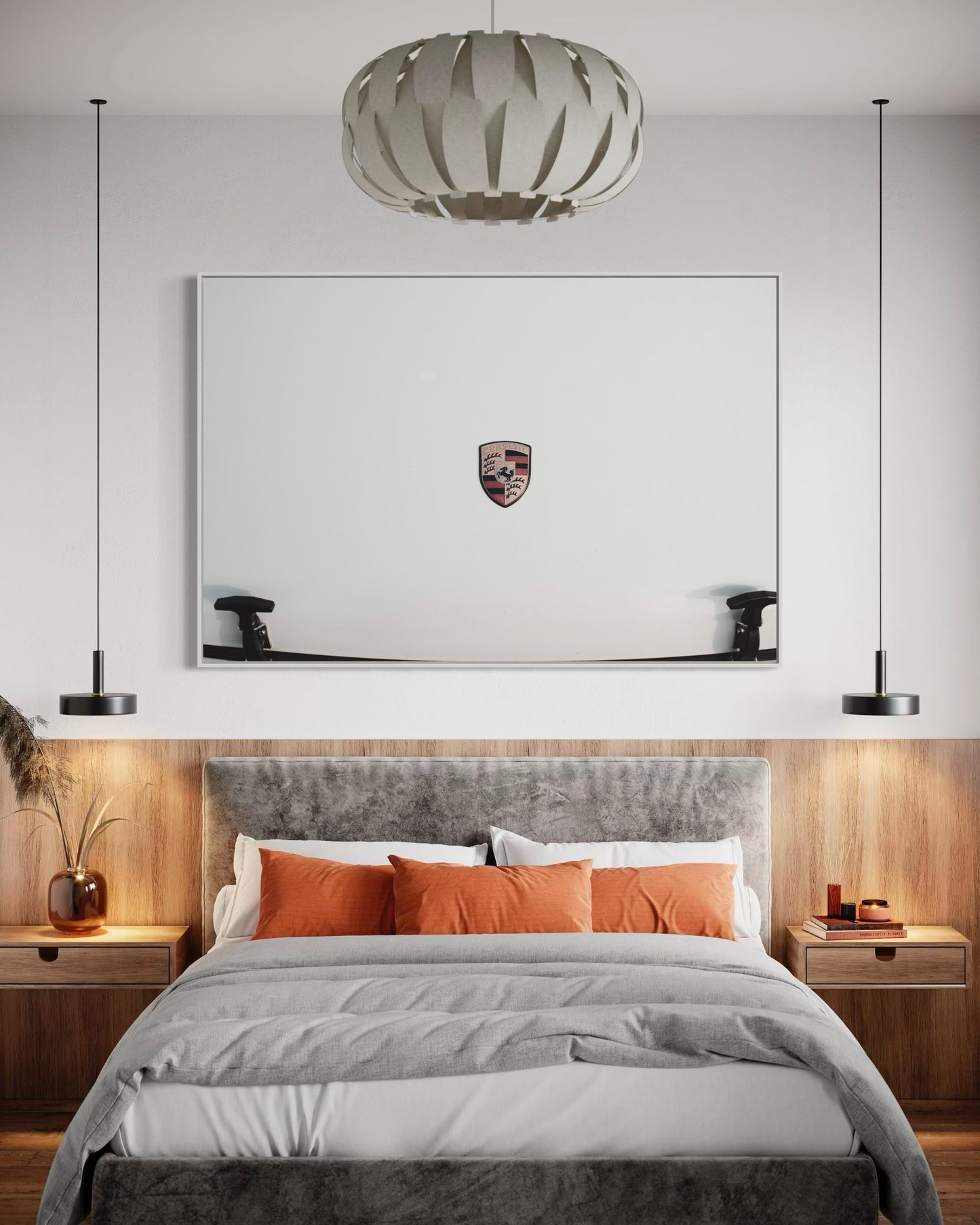 Fine Art Print - Porsche Carrera 911 Hood Logo wall art - Large Prints - Wall Decor, home decor, gift for him, gift for her, garage decor