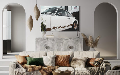 Fine Art Print - Porsche 911 Carrera, American Flag, Classic Car, Automotive Decor for Man Cave, Bar, Game Room, Office, Gifts for him