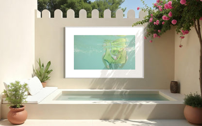 Underwater Snorkeling Wall Art  Funny Ocean Photography Print | Scuba Diver Bathroom Decor, Coastal Pool House Art, Gift for Beach Lovers