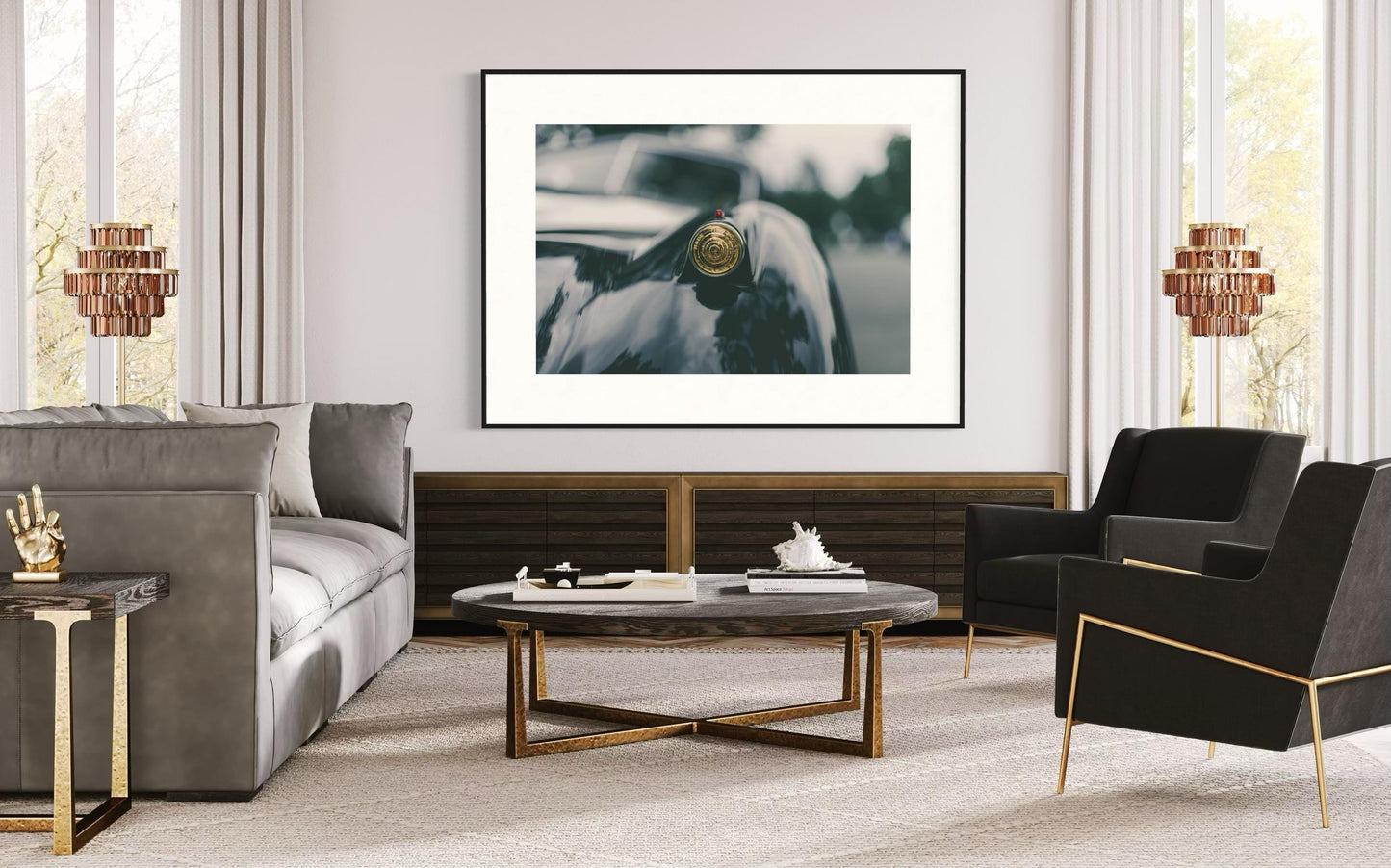 Jaguar XK120 Tail Light Print | Lucas “King of the Road Lamp | British Classic Car  Wall Art | Modern Car Decor Minimalist Print Ideas
