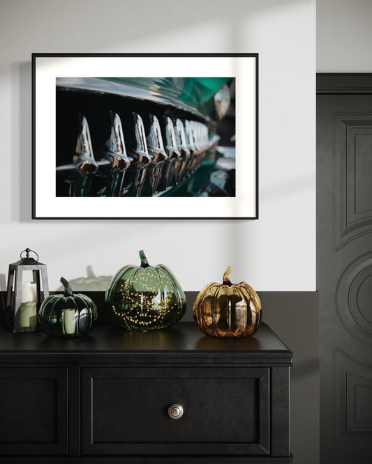 Fine Art Print - Buick Super Eight Grill Print, Classic Car Wall Art, Automotive Photography Poster, Man Cave Decor, Retro Chrome Car Art