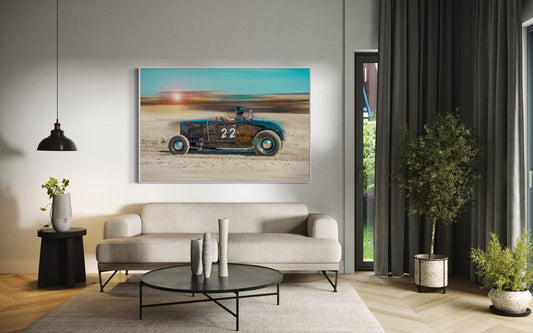 Vintage Hot Rod Racing Beach Art - 22 - TROG Wall Decor  - Automotive Garage Art Print, 1932 Ford Roadster  Fine Art Car Print