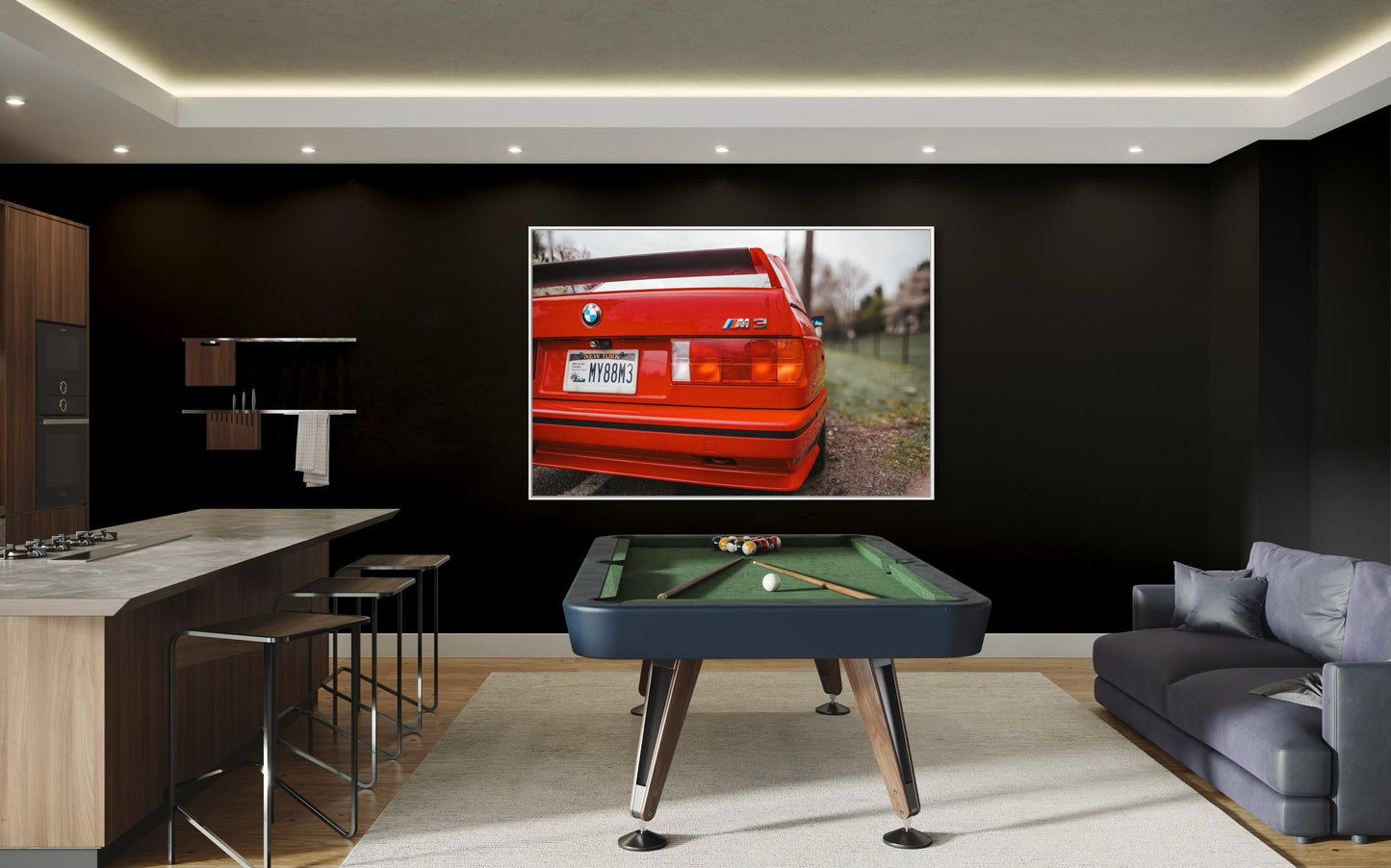 BMW E30 M3 Poster Print - 1988 Iconic German Performance Wall Art - Motorsport Fine Art by Gil Stunner - Car Enthusiast Decor - 1 of 2