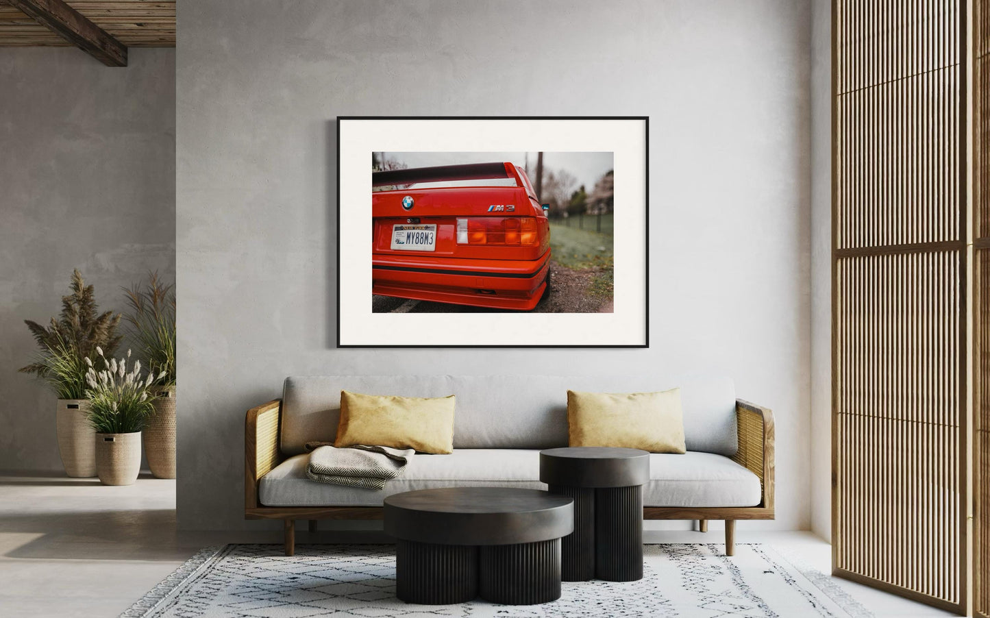 BMW E30 M3 Poster Print - 1988 Iconic German Performance Wall Art - Motorsport Fine Art by Gil Stunner - Car Enthusiast Decor - 1 of 2
