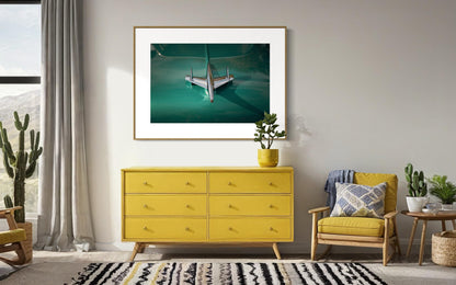 Fine Art Emerald Green 1956 Buick Airplane Hood Ornament - Classic Car Photography Print Modern Art Deco Poster Photo for housewarming gift