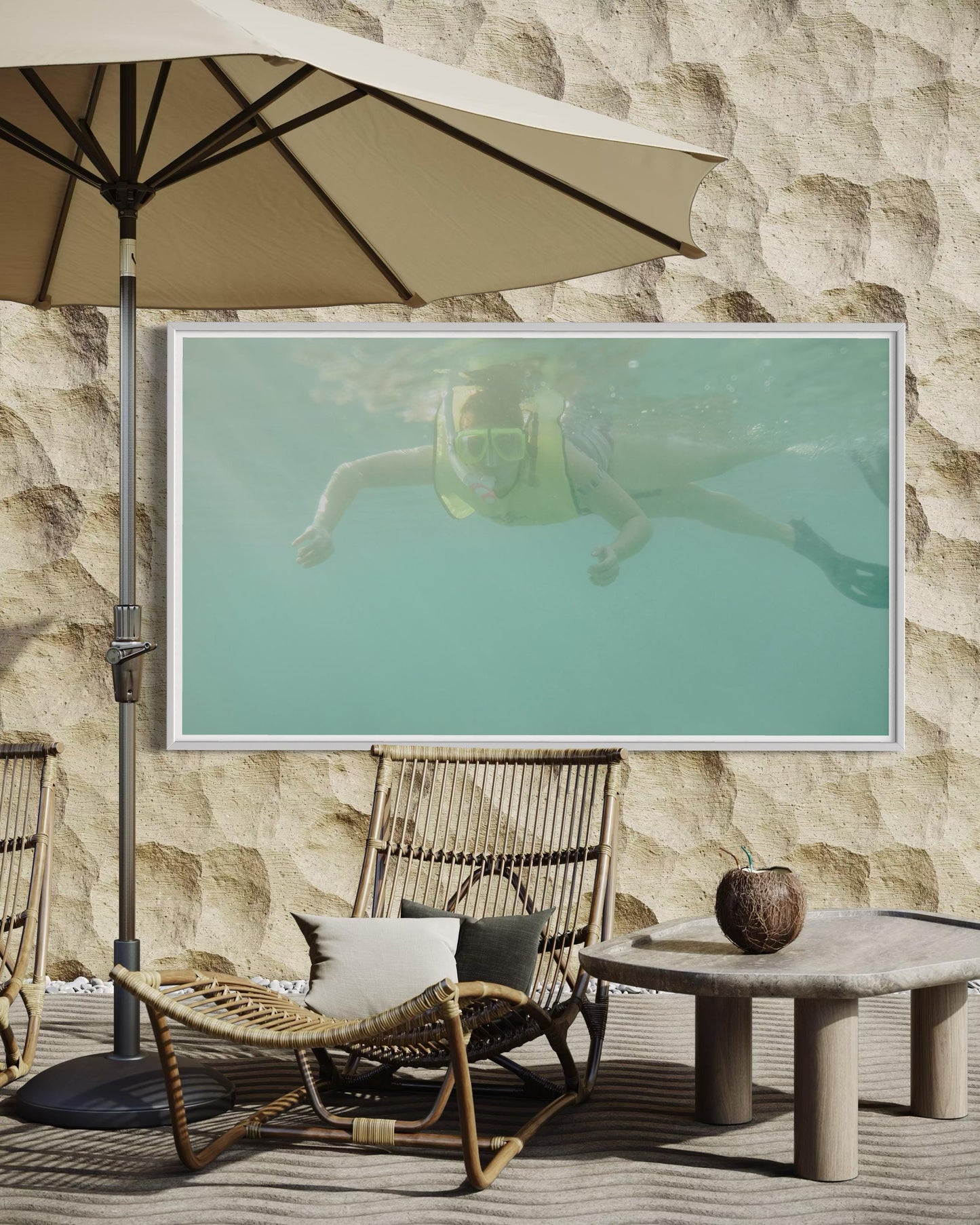 Fine Art Underwater Snorkeling  Print  Aquatic Underwater Poster | Ocean Decor, Beach House Wall Art, Housewarming Gift