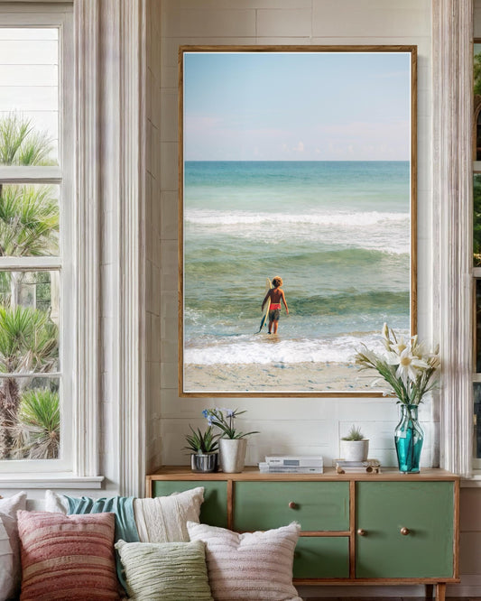 Fine Art Print - Surf Coastal Wall Art Decor, Vintage, California Beach, San Diego, Coastal Chic, Coastal Grandmother, fisherman aesthetic