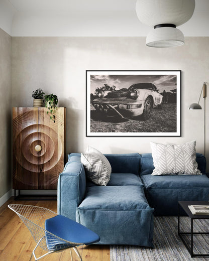 Fine Art Print - Overland Porsche 911 Rally | Black & White Offroad Car Photography | Gil Stunner | Housewarming gift, Wall Hanging Decor
