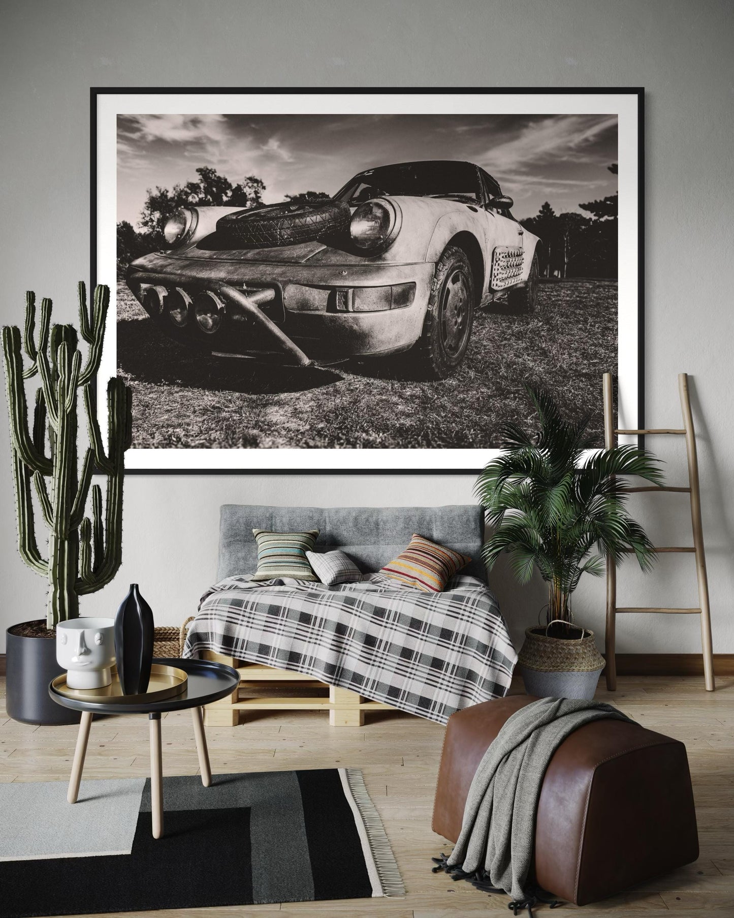 Fine Art Print - Overland Porsche 911 Rally | Black & White Offroad Car Photography | Gil Stunner | Housewarming gift, Wall Hanging Decor