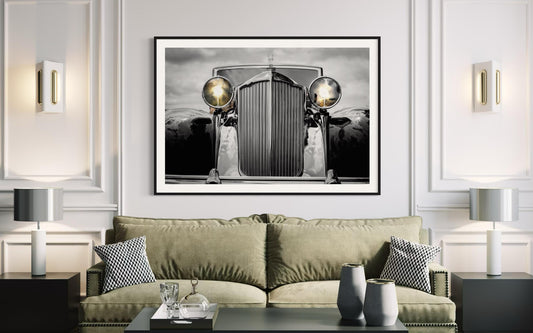 Fine Art Print- 1934 Packard Twelve Grille Photo Print, Art Deco Classic Car Wall Art, black and white poster,  Vintage Decor, Gift, Poster