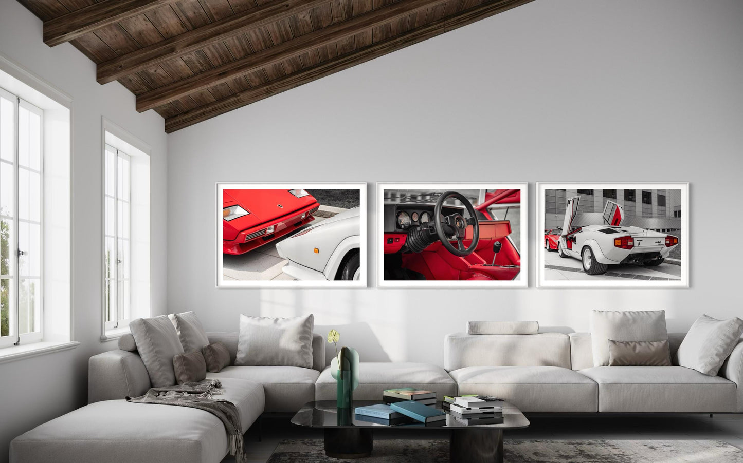 Fine Art Print - Lamborghini Countach Triptych Wall Art - Set of 3 Prints - Wall Decor, home decor, gift for him, gift for her, modern decor