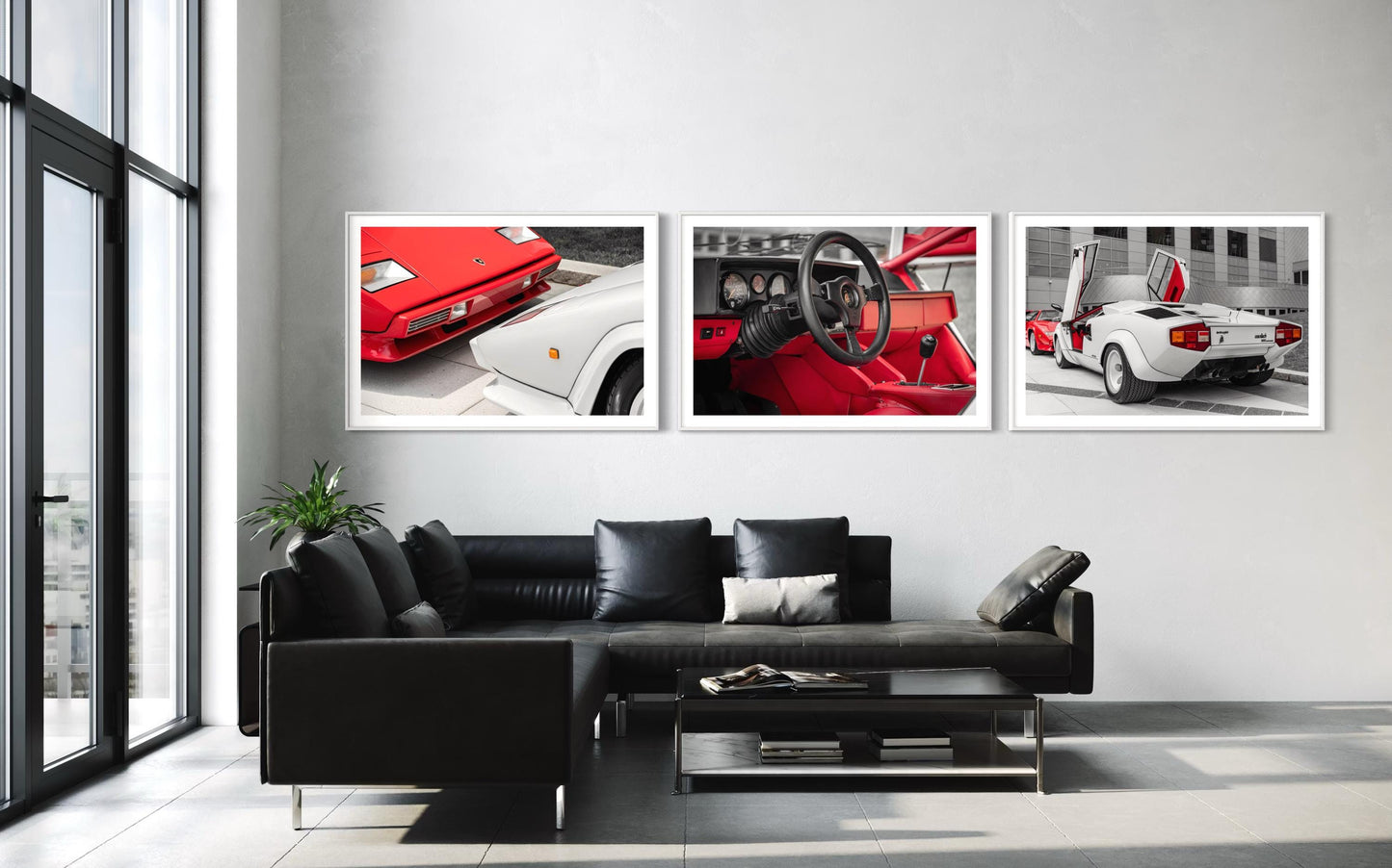 Fine Art Print - Lamborghini Countach Triptych Wall Art - Set of 3 Prints - Wall Decor, home decor, gift for him, gift for her, modern decor