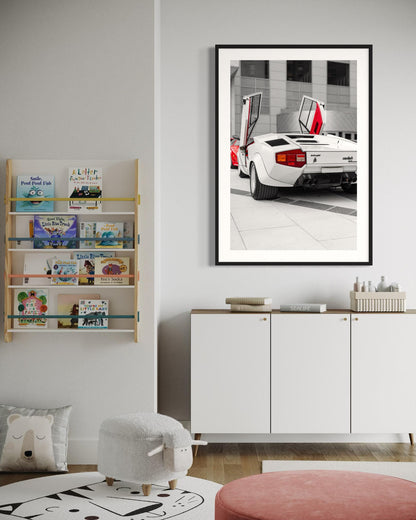 Fine Art Print- Lamborghini Countach Scissor Door Photography Print, Gift for him, Wall Art, Gil Stunner, Office Decor, Man Cave, Poster
