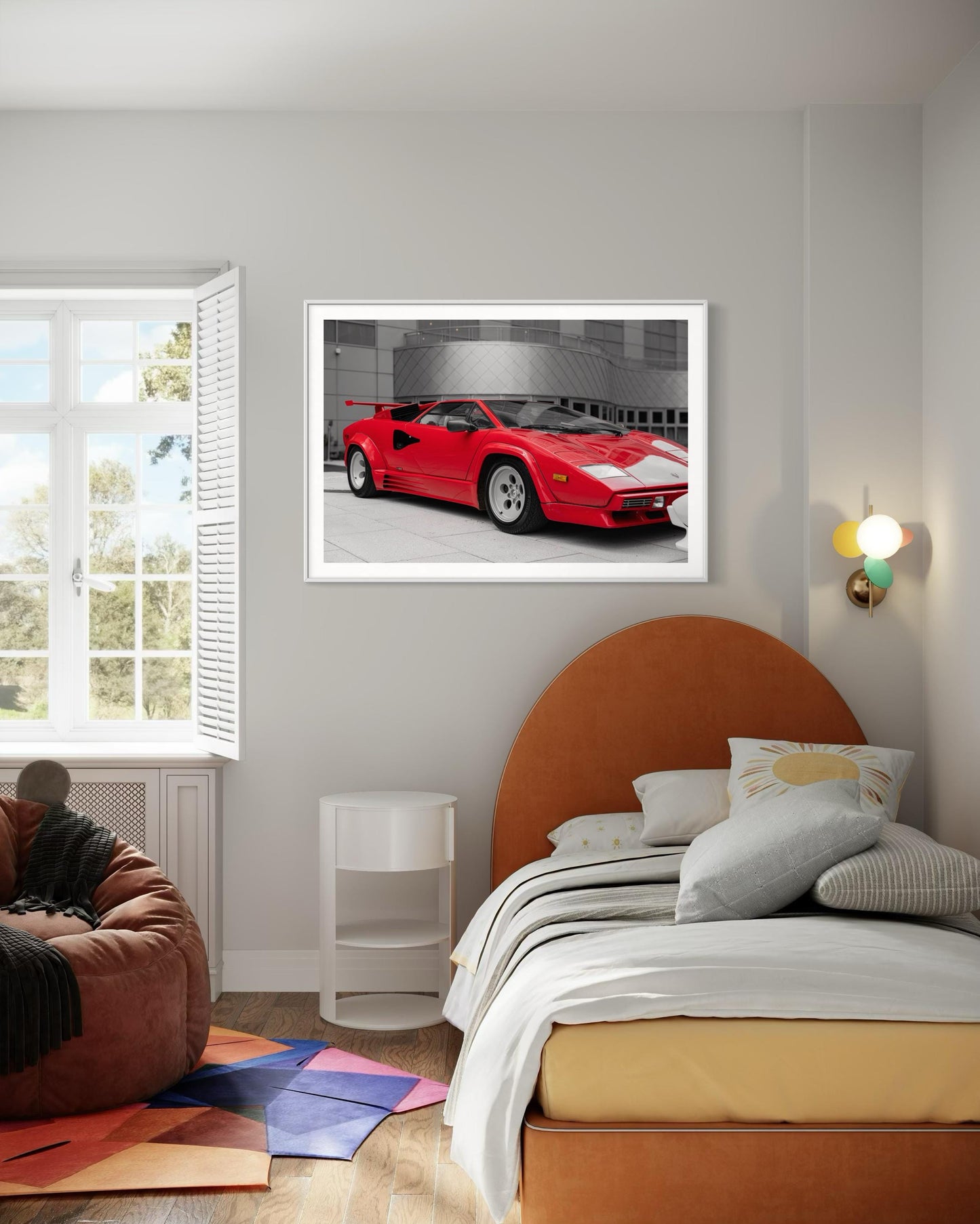 Fine Art Print- Lamborghini Countach Photography Print, Red Supercar, Extra Large print, Gift for him, Wall Art Decor, Man Cave, Poster