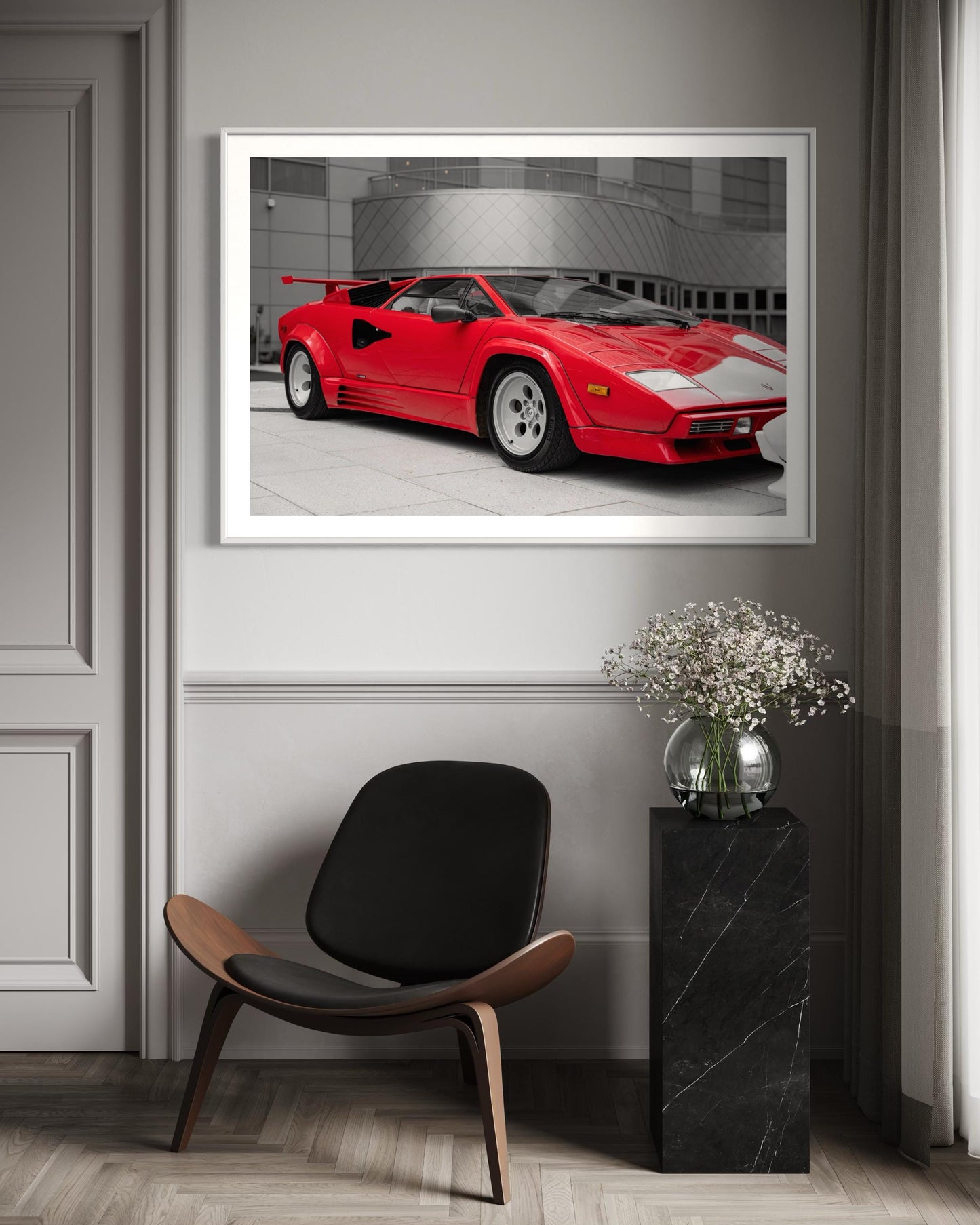 Fine Art Print- Lamborghini Countach Photography Print, Red Supercar, Extra Large print, Gift for him, Wall Art Decor, Man Cave, Poster