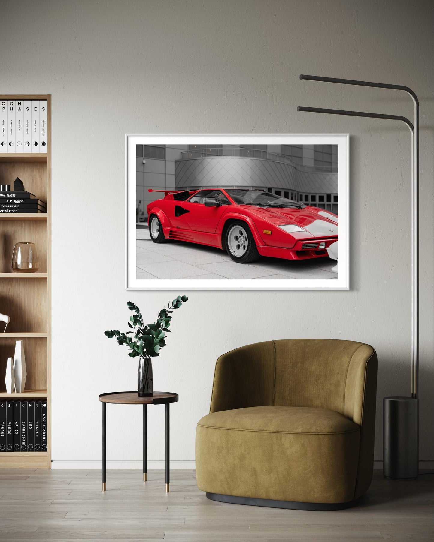 Fine Art Print- Lamborghini Countach Photography Print, Red Supercar, Extra Large print, Gift for him, Wall Art Decor, Man Cave, Poster