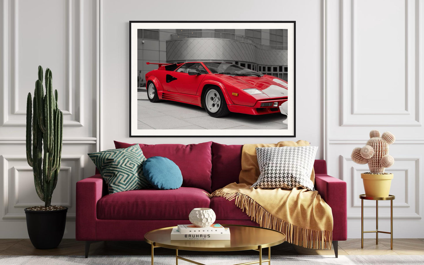 Fine Art Print- Lamborghini Countach Photography Print, Red Supercar, Extra Large print, Gift for him, Wall Art Decor, Man Cave, Poster