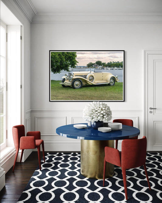 Fine Art Print -  1930s Duesenberg Model Wall Art by Gil Stunner, Vintage Decor, classic car, gift ideas, fathers day, gift for mom, dad