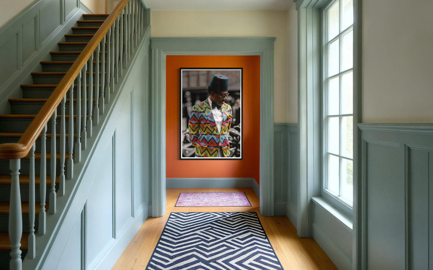 Fine Art Print - Afro Dandy Black Man Art, Afrocentric Poster, Funky Black Wall Decor, Large Abstract Home Gift, Fashionable Wall Hanging