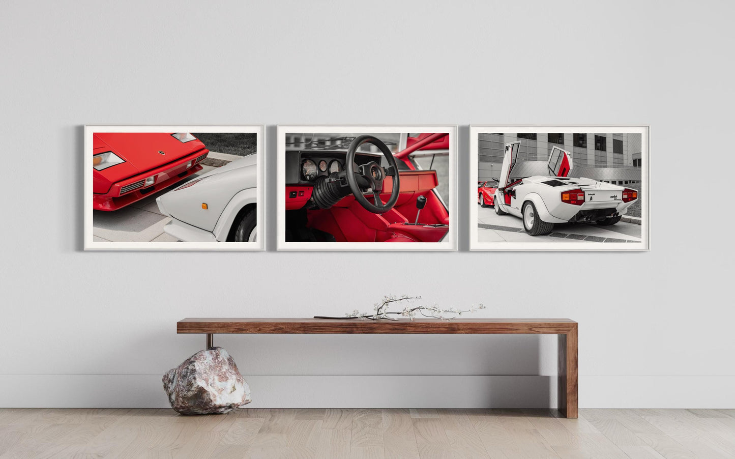 Fine Art Print - Lamborghini Countach Triptych Wall Art - Set of 3 Prints - Wall Decor, home decor, gift for him, gift for her, modern decor