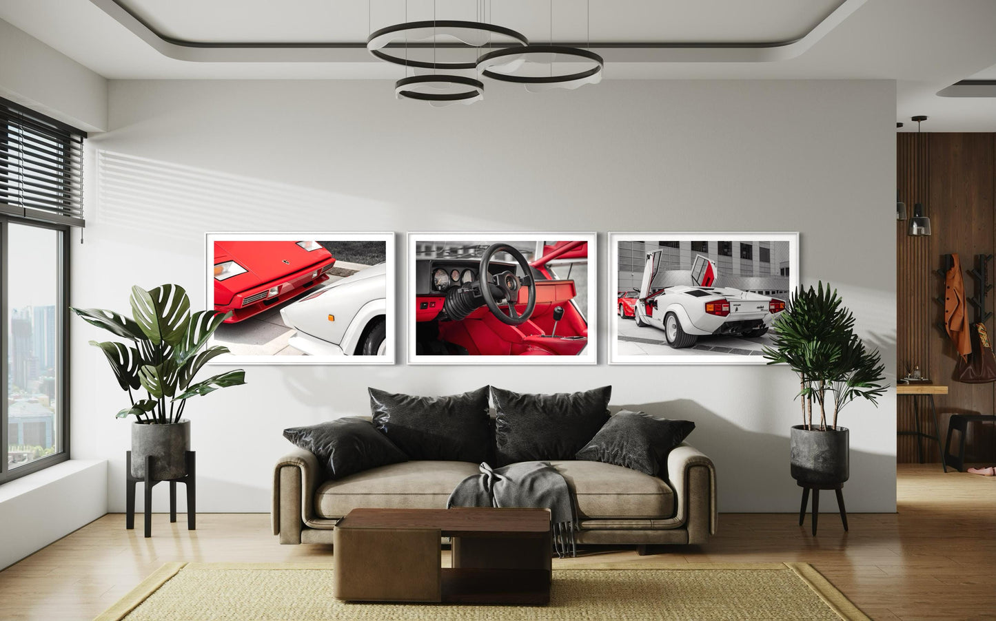 Fine Art Print - Lamborghini Countach Triptych Wall Art - Set of 3 Prints - Wall Decor, home decor, gift for him, gift for her, modern decor