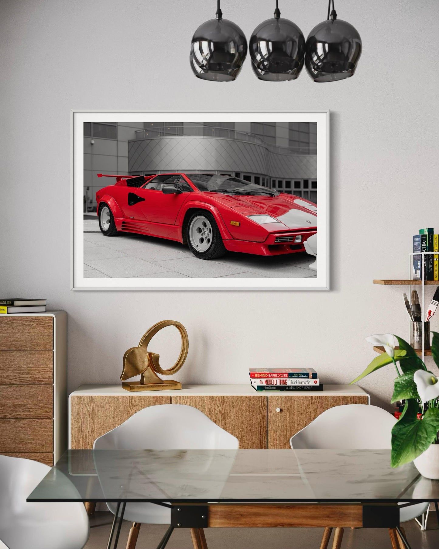 Fine Art Print- Lamborghini Countach Photography Print, Red Supercar, Extra Large print, Gift for him, Wall Art Decor, Man Cave, Poster