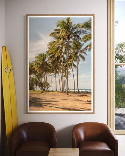 Fine Art Island Tropical Palm Trees Beach Print - Beach Coastal Travel Ocean Photography, Tropical Home Wall Decor, Gift for her, caribbean