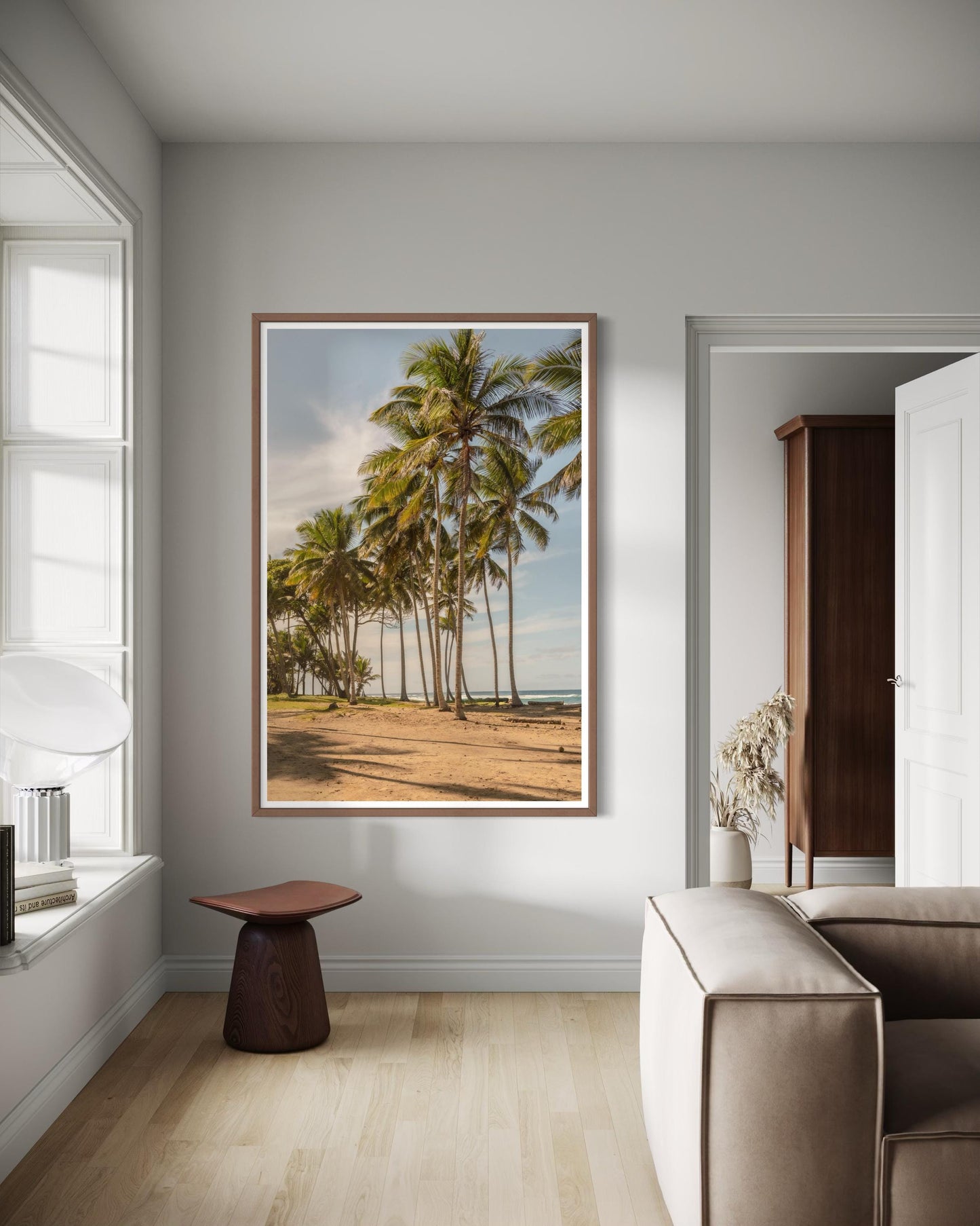 Fine Art Island Tropical Palm Trees Beach Print - Beach Coastal Travel Ocean Photography, Tropical Home Wall Decor, Gift for her, caribbean