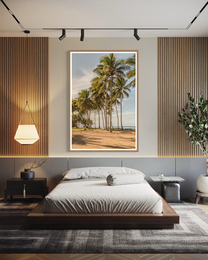 Fine Art Island Tropical Palm Trees Beach Print - Beach Coastal Travel Ocean Photography, Tropical Home Wall Decor, Gift for her, caribbean