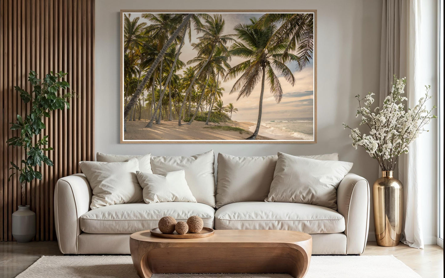 Fine Art Print Coastal Palm Trees Beach - Tropical Sunset, Island Travel Ocean Wall Art Home Wall Decor, Gift for her, Boho Decor Photograph