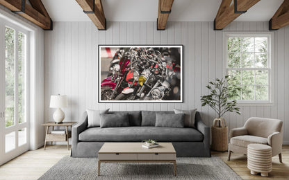 Fine Art Print - Motorcycle Ducati, Harley Davidson, Triumph Cafe Racer Motorcycle Wall Art, Distinguished Gentlemen Decor, Motorcycle Gift