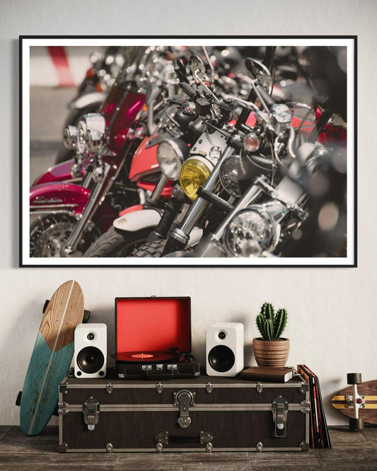 Fine Art Print - Motorcycle Ducati, Harley Davidson, Triumph Cafe Racer Motorcycle Wall Art, Distinguished Gentlemen Decor, Motorcycle Gift