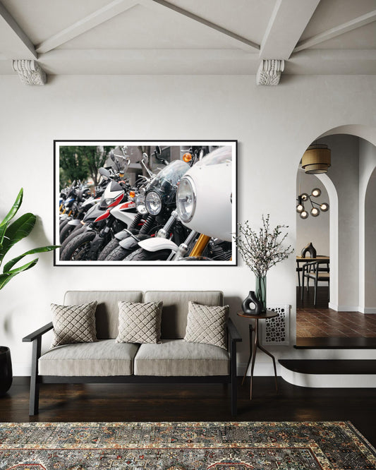 Fine Art Print - Vintage Cafe Racer Motorcycle Ducati, Royal Enfield, Triumph Wall Art, Distinguished Gentlemen Decor, Custom Gift for him
