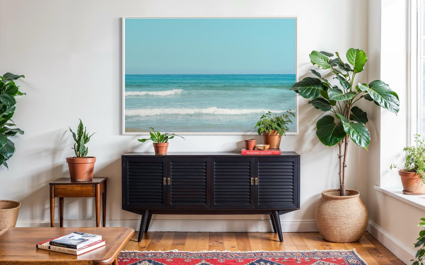 Fine Art Print - Ocean Horizon Coastal Wall Art Decor, Minimalist Beach Photography, Coastal Chic, Coastal Boho Decor, Minimalist Gift Ideas