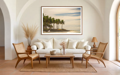 Fine Art Palm Trees Beach Print -  Sunset Beach Coastal Travel Ocean Photography Costa Rica Tropical Home Wall Decor, House of Spoils Gift