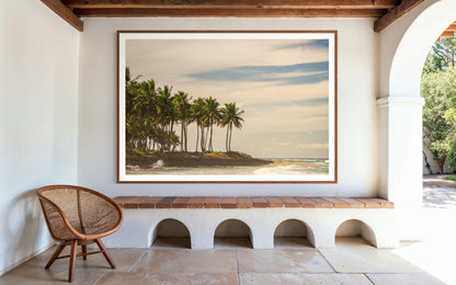 Fine Art Palm Trees Beach Print -  Sunset Beach Coastal Travel Ocean Photography Costa Rica Tropical Home Wall Decor, House of Spoils Gift