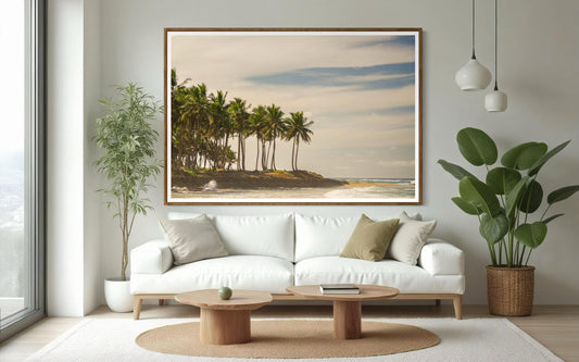 Fine Art Palm Trees Beach Print -  Sunset Beach Coastal Travel Ocean Photography Costa Rica Tropical Home Wall Decor, House of Spoils Gift