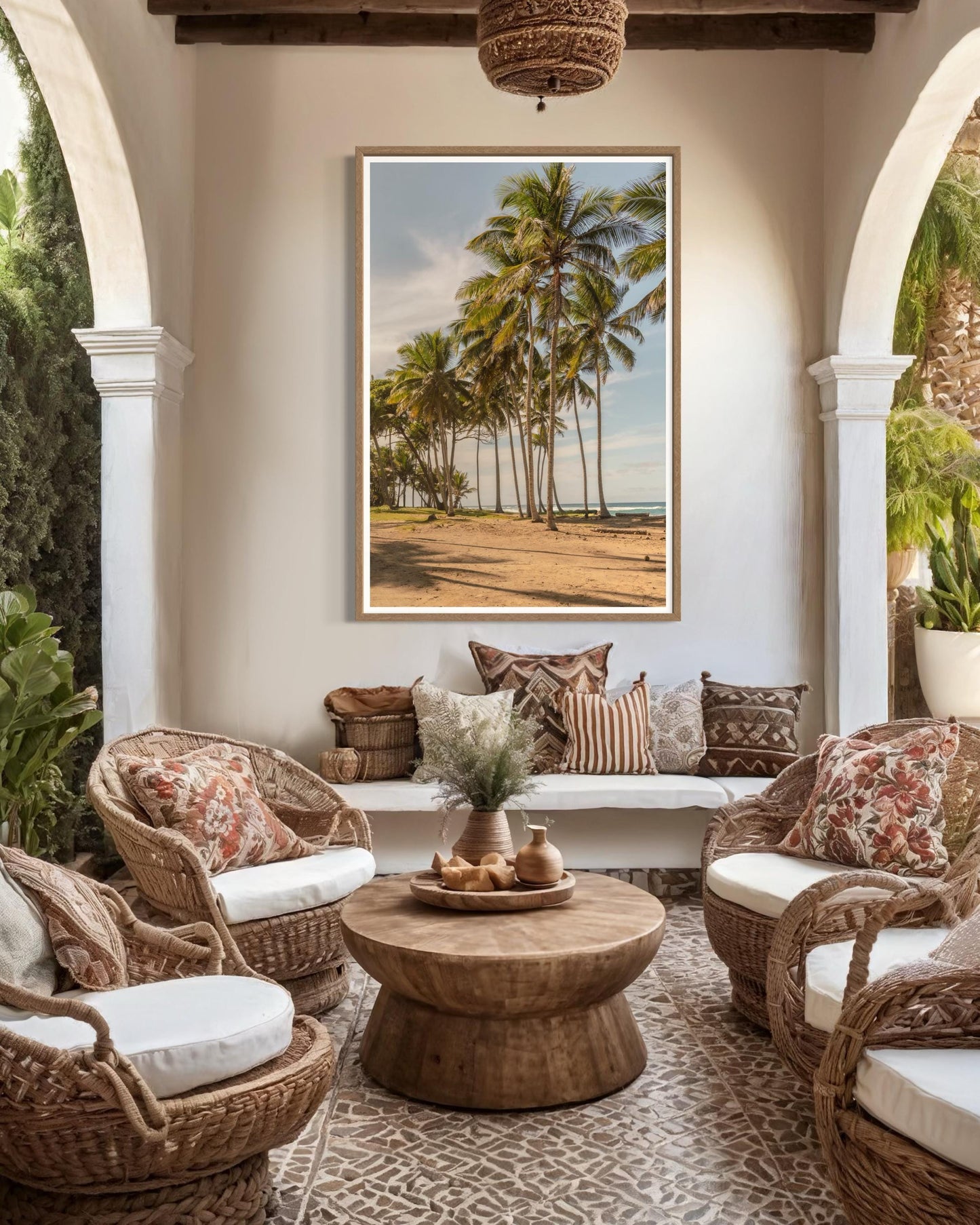 Fine Art Island Tropical Palm Trees Beach Print - Beach Coastal Travel Ocean Photography, Tropical Home Wall Decor, Gift for her, caribbean