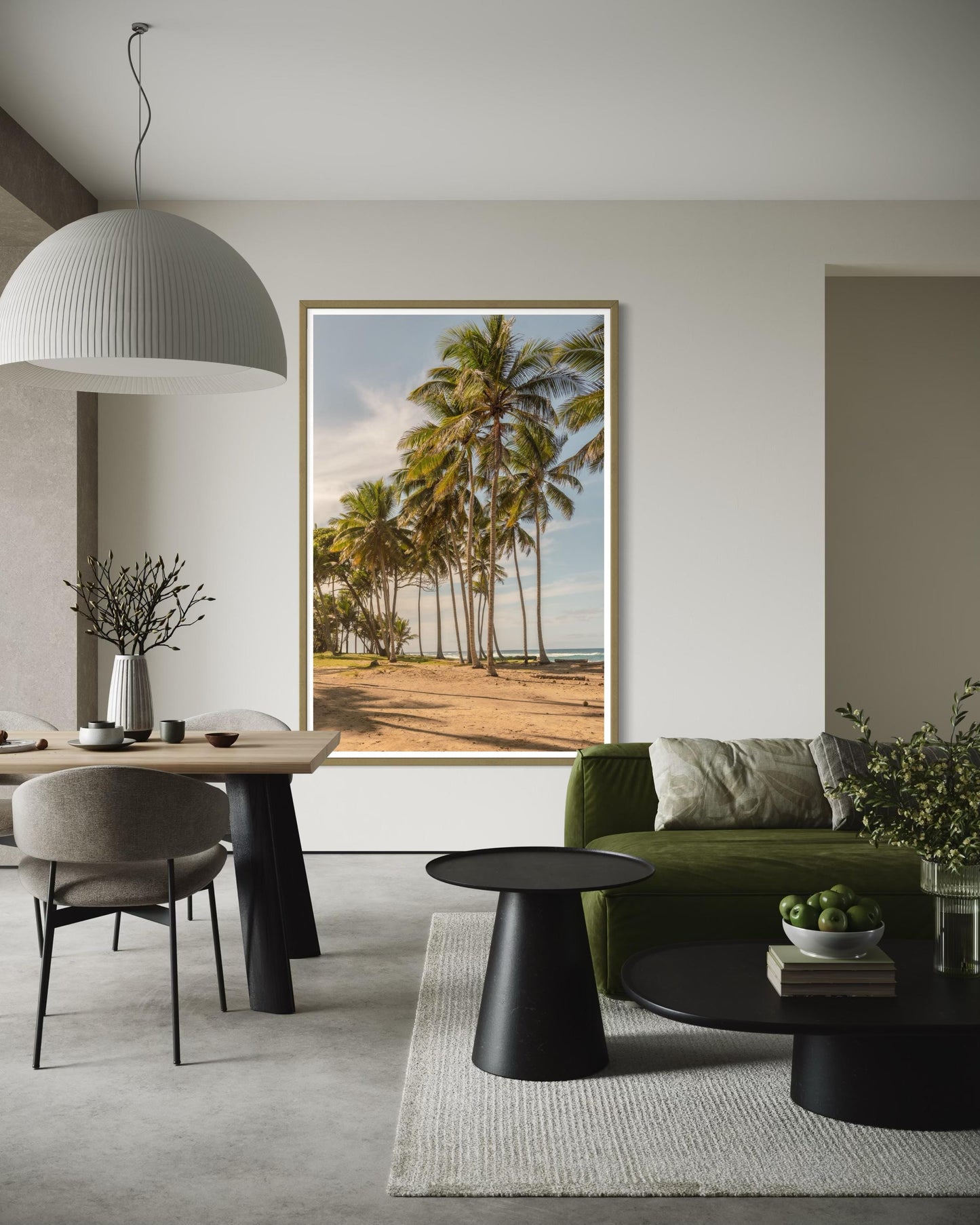 Fine Art Island Tropical Palm Trees Beach Print - Beach Coastal Travel Ocean Photography, Tropical Home Wall Decor, Gift for her, caribbean