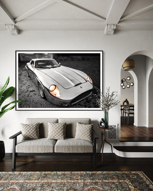 Fine Art Print - Monochrome Runge Veleno Wall Art, Black and White Vintage Car Photography, Man Cave Decor, gift for him, Car Guy Gift