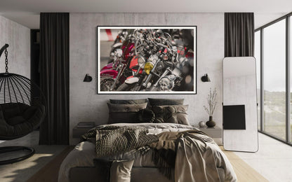 Fine Art Print - Motorcycle Ducati, Harley Davidson, Triumph Cafe Racer Motorcycle Wall Art, Distinguished Gentlemen Decor, Motorcycle Gift
