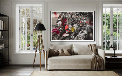 Fine Art Print - Motorcycle Ducati, Harley Davidson, Triumph Cafe Racer Motorcycle Wall Art, Distinguished Gentlemen Decor, Motorcycle Gift