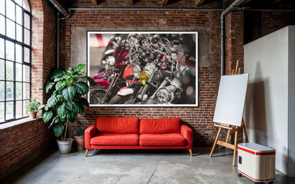 Fine Art Print - Motorcycle Ducati, Harley Davidson, Triumph Cafe Racer Motorcycle Wall Art, Distinguished Gentlemen Decor, Motorcycle Gift