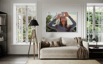Fine Art Print - Caught You Red Handed Wall Art Print - Selfie Airbnb Poster Decor, Lobby Art, Gift Ideas, bathroom, housewarming, coffee
