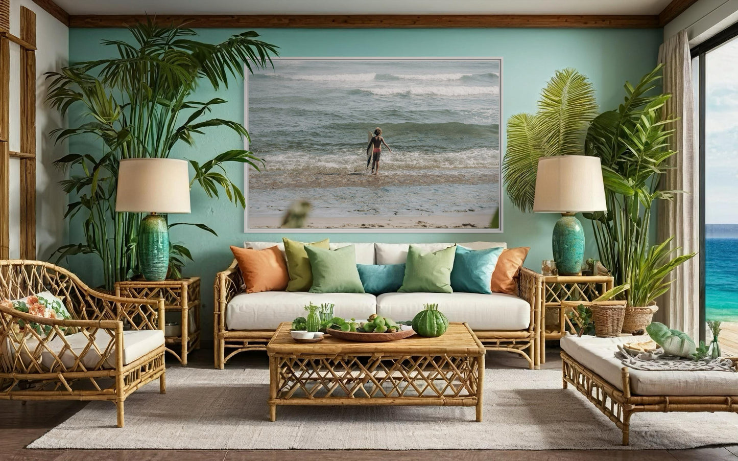 Fine Art Print - Coastal surfer photo, ocean waves wall art for beach house decor, neutral seaside photography for serene interiors, gift