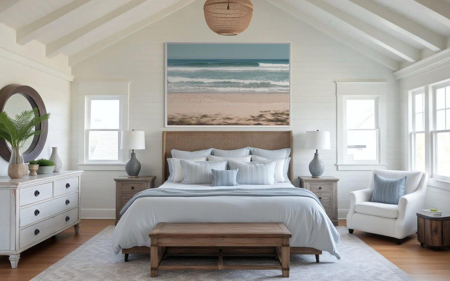 Fine Art Print - Neutral coastal ocean waves wall art, Coastal Wall Art | Beach Artwork | Christian Wall Art | Ocean Wall Art | minimalist