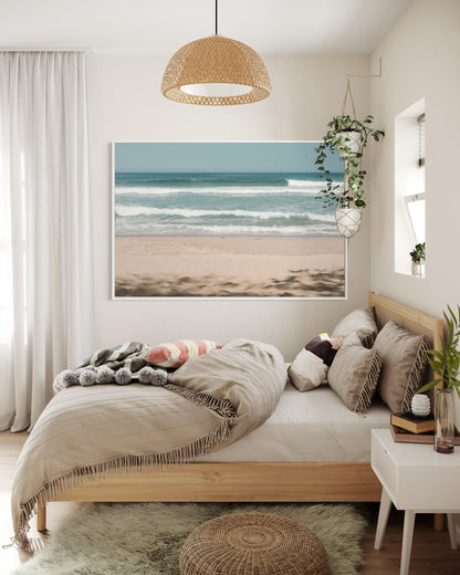Fine Art Print - Neutral coastal ocean waves wall art, Coastal Wall Art | Beach Artwork | Christian Wall Art | Ocean Wall Art | minimalist