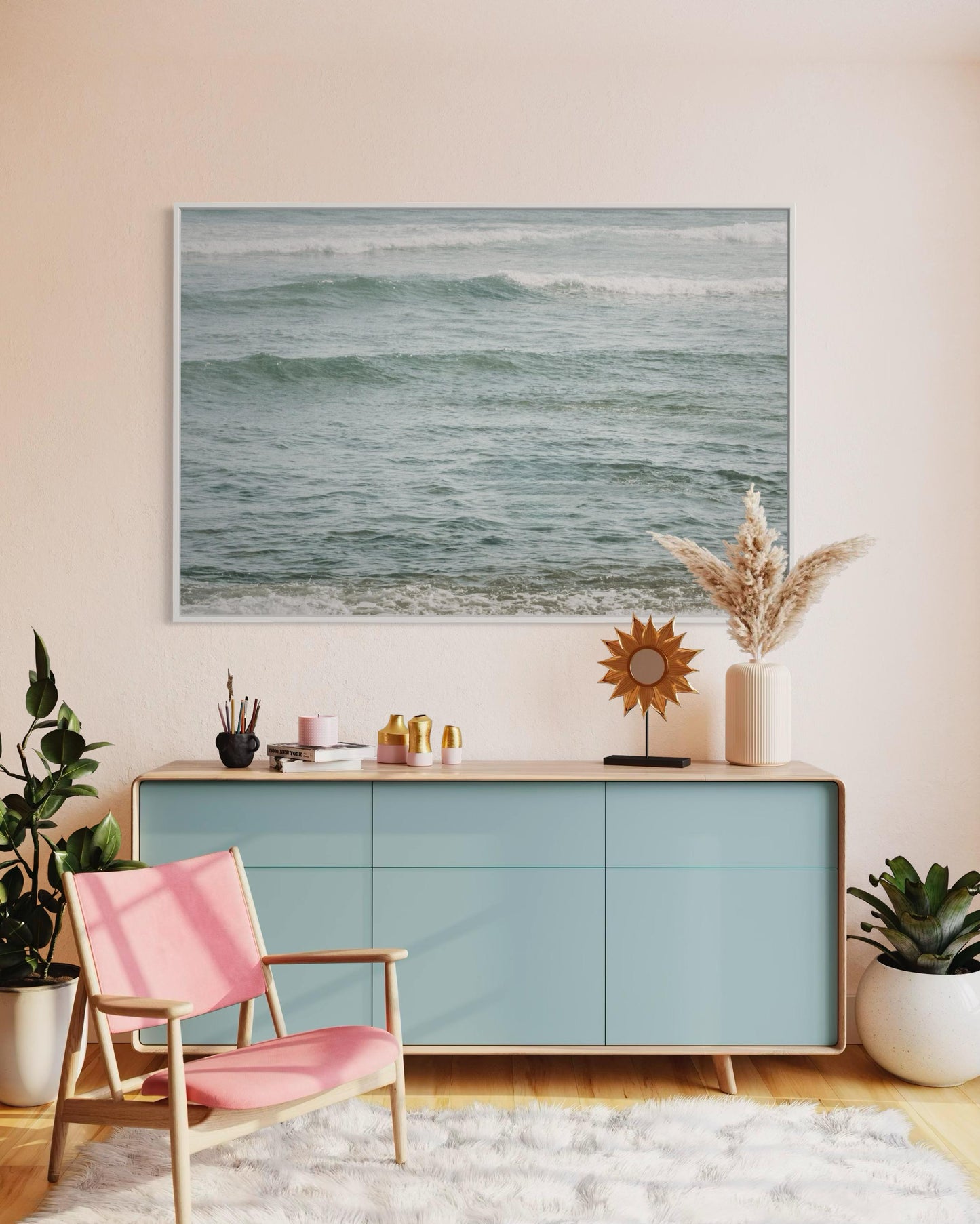 Fine Art Print - Neutral coastal ocean waves print, Coastal Wall Art | Beach Artwork | Christian Wall Art | Ocean Wall Decor | Beach House