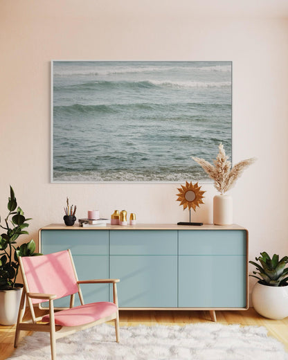 Fine Art Print - Neutral coastal ocean waves print, Coastal Wall Art | Beach Artwork | Christian Wall Art | Ocean Wall Decor | Beach House